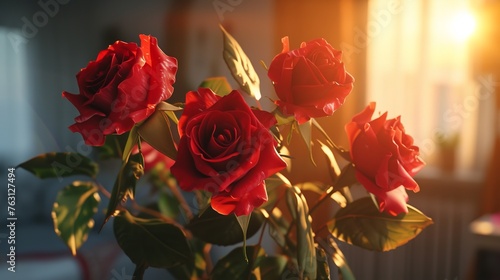 Celebrating Mother's Day with rose flower bouquet