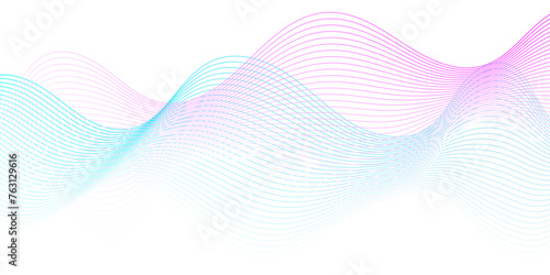 Abstract blend wave lines and technology background. Modern flowing wave lines and glowing moving lines. Futuristic technology and sound wave lines background.