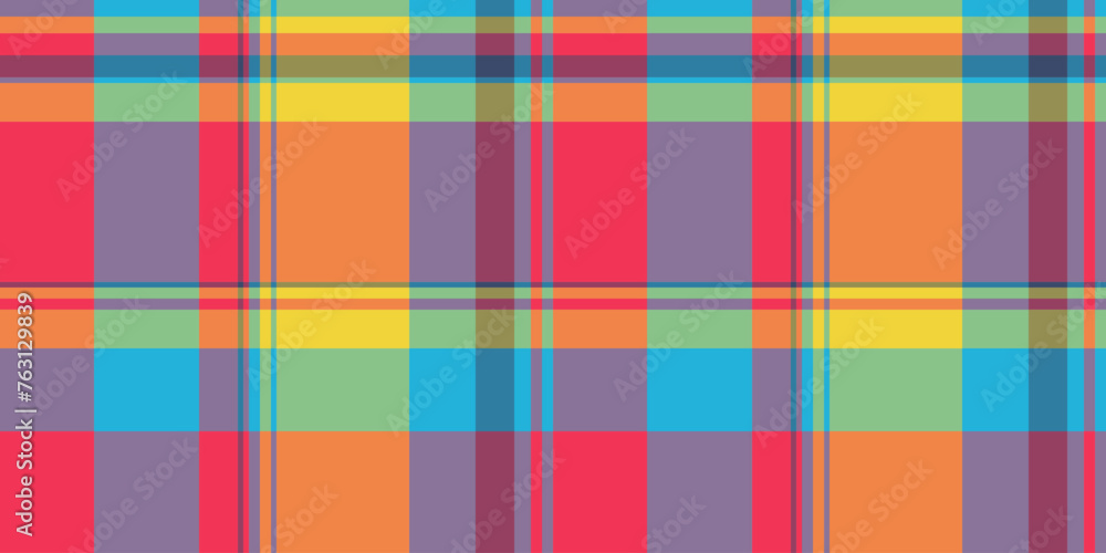 Good pattern seamless plaid, room fabric check tartan. Retail textile vector background texture in pastel and orange colors.
