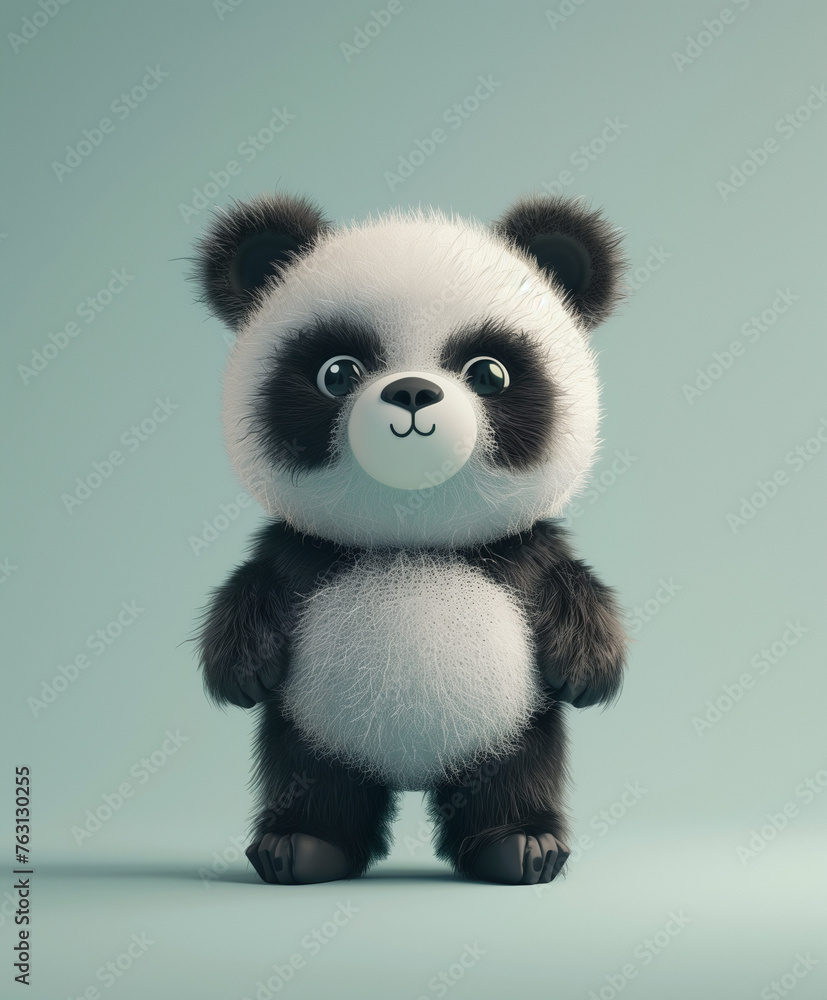 An avatar of a furry, cute panda on a light grey background An avatar of a furry, cute panda on a light grey background