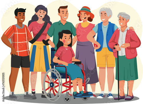 vector flat diverse group of happy business people work together entrepreneurs office workers