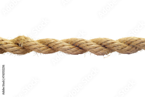 Close Up of Rope on White Background