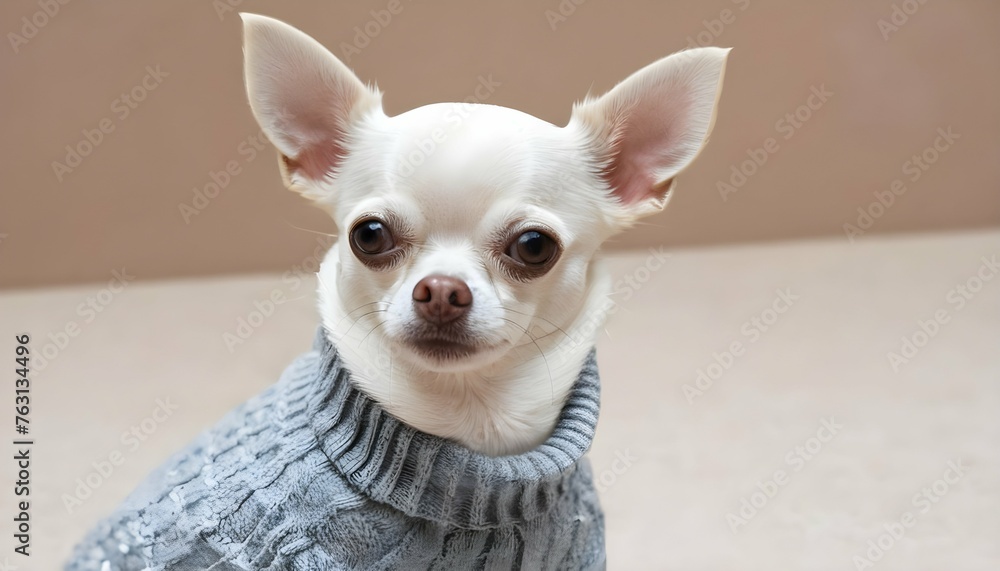 A Chihuahua Wearing A Stylish Sweater Upscaled 3