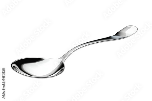 Long-Handled Spoon on White Background
