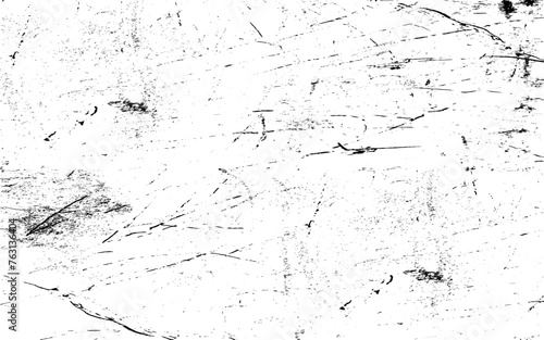 Scratched Grunge Urban Background Texture Vector. Dust Overlay Distress Grainy Grungy Effect. Rough Crack Splash Black and White Texture Vector.