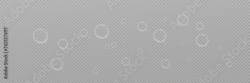 Realistic soap bubbles.Flying bubbles on a transparent background.	