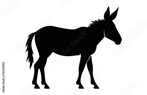Donkey Silhouette Vector isolated on a white background © GFX Expert Team