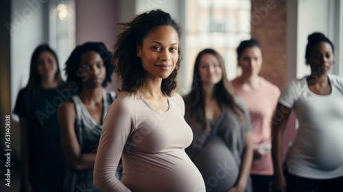 Expectant mothers' prenatal yoga nurturing gentle focus