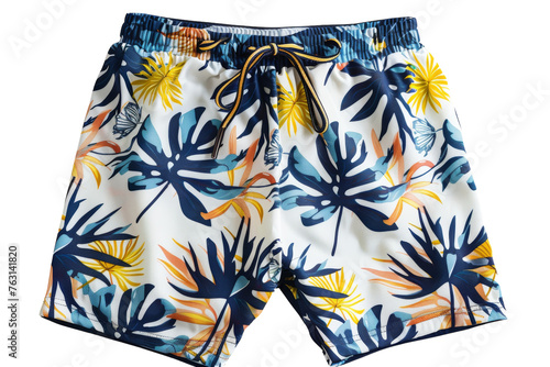 Mens Swimsuit With Tropical Print