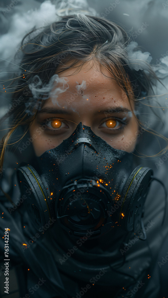 A streamer using advanced graphics to illustrate the dangers of PM 2.5, blending entertainment with education A streamer using advanced graphics to illustrate the dangers of PM 2.5, blending entertainment with education