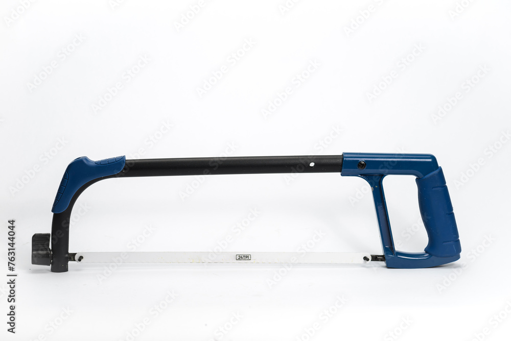 Precision saw for cutting metal on white background. Precision saw for cutting metal on white background.
