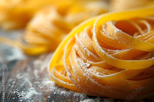 Close Up of a Pile of Pasta on a Table