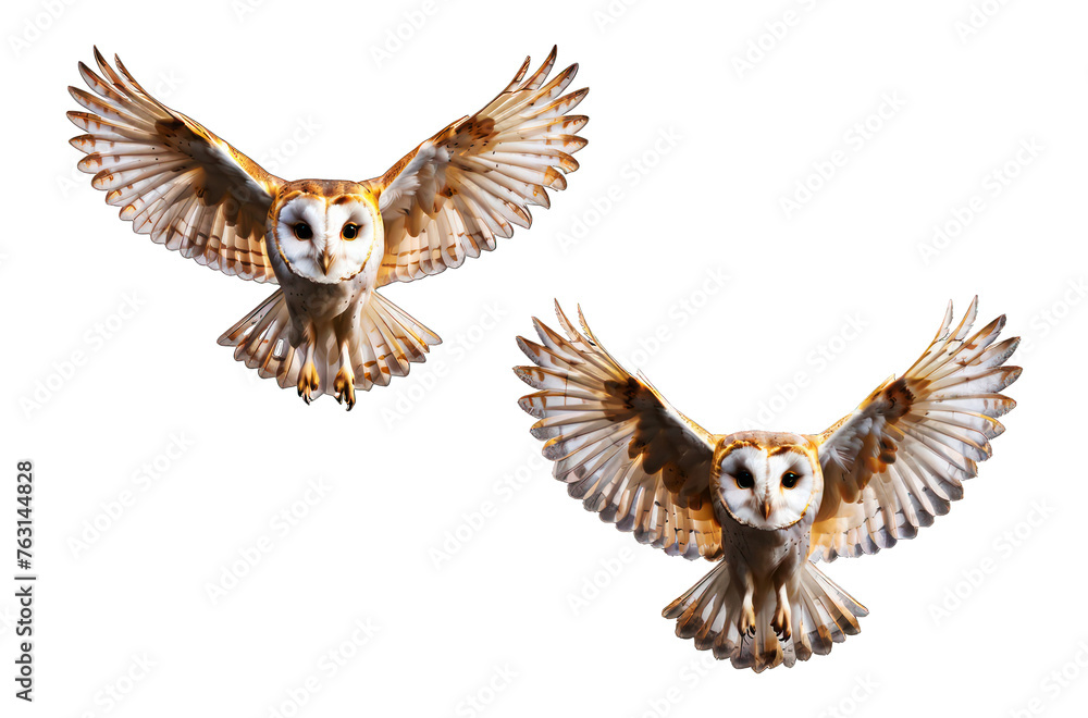 Obraz premium eagle owl isolated on white