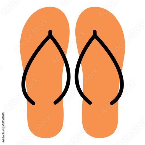 a pair of rubber sandals or slippers