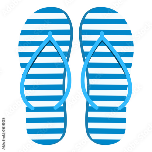Blue stripped beach sandal