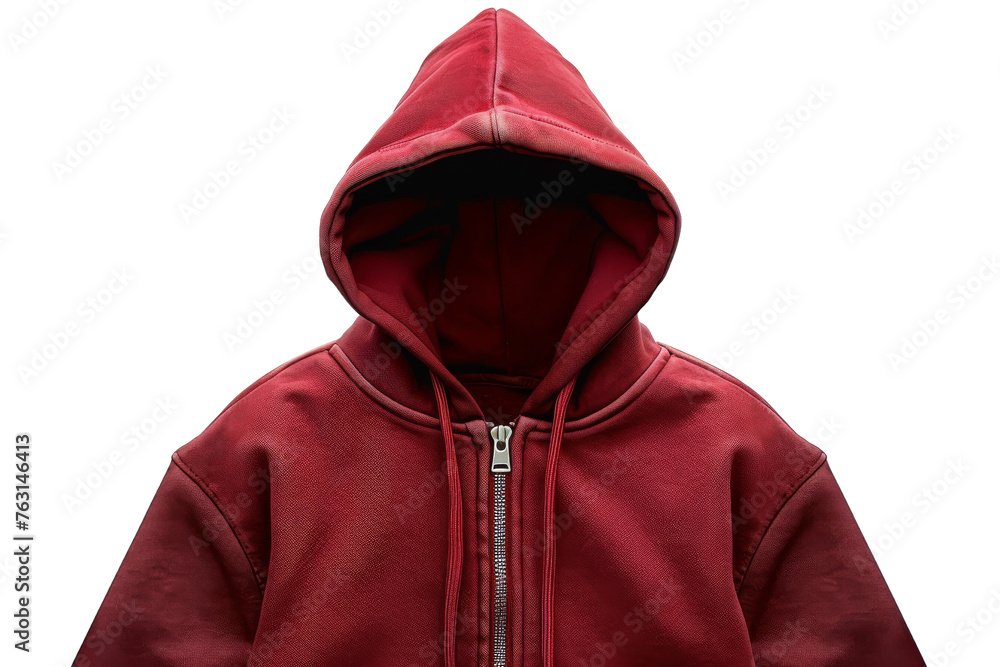 Red Hoodie With Zipper
