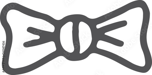 Bowtie line icon. Gentleman male accessory symbol