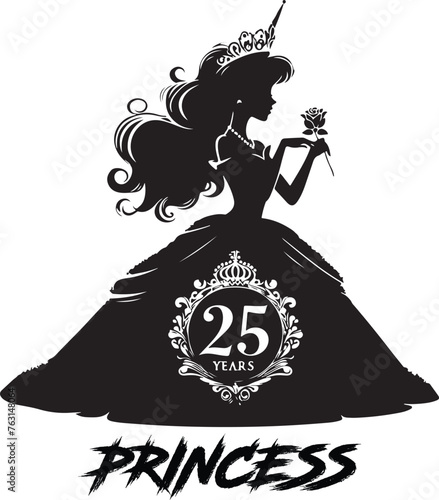 Princess silhouette vector
