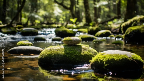 Tranquil nature photography. inspirational backdrop for motivational social media posts