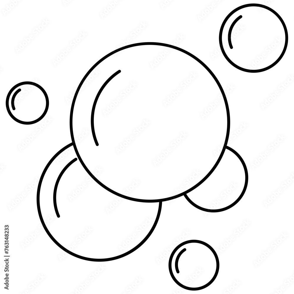 Abstract Bubbles Line Icon Abstract Bubbles Line Icon