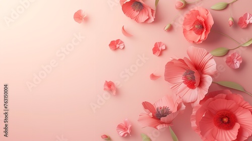 Mother's Day background with copy space, illustrated design © Muhammad