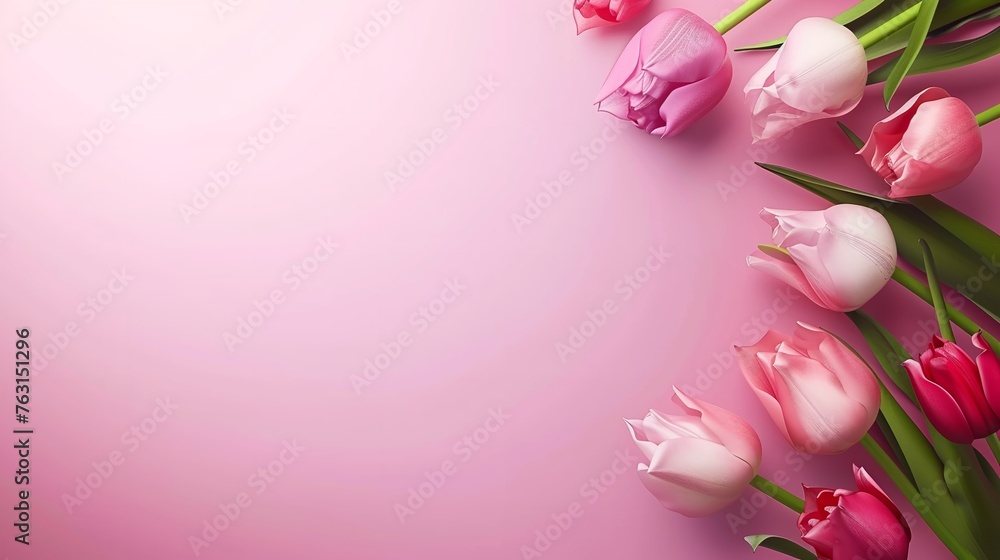 Fototapeta premium Mother's Day background with copy space, illustrated design