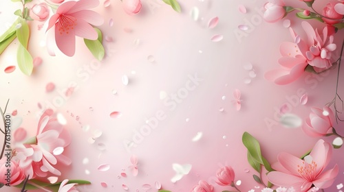 Mother's Day background with copy space, illustrated design