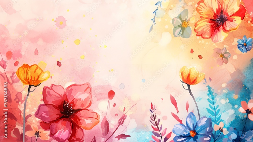 Mother's Day background with copy space, illustrated design