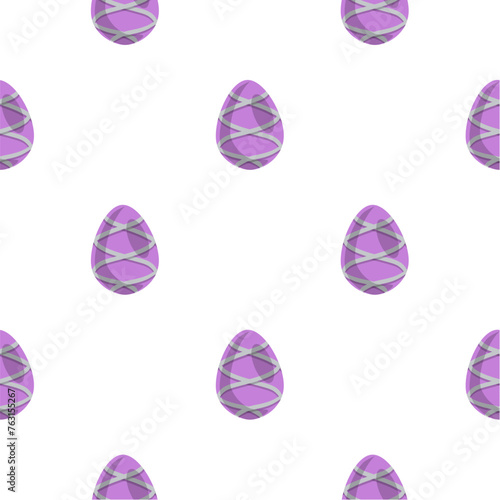 Illustration on theme seamless celebration holiday Easter with hunt colorful bright eggs