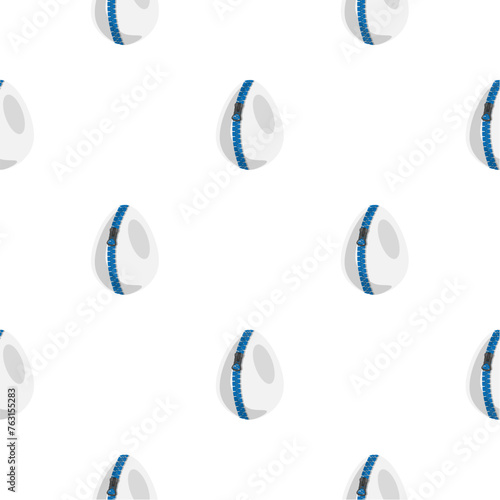 Illustration on theme seamless celebration holiday Easter with hunt colorful bright eggs