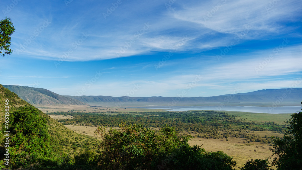 Ngorongoro crater national park viewpoint panorama Africa Tanzania