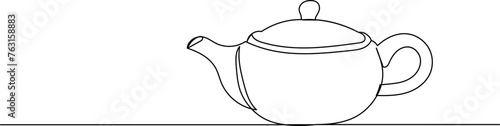 teapot sketch on white background, vector