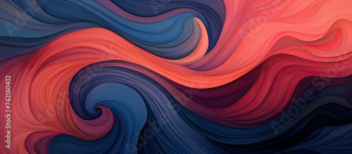 Vibrant swirls of purple, electric blue, and magenta create an eyecatching painting on a dark background, showcasing a blend of color and line work in art photo