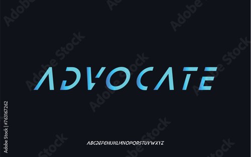 Advocate, abstract modern urban alphabet fonts. typography logotype font logo design for brands 