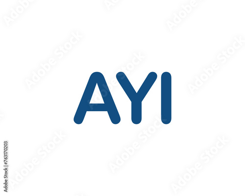 AYI logo design vector template photo