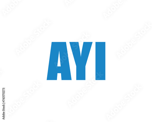 AYI logo design vector template photo