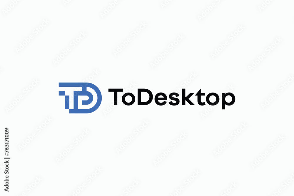 letter td monogram logo design template