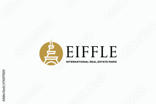 eiffle logo design template photo