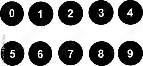 Bullet point or circle number icon. Replaceable vector design.