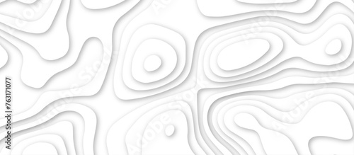 Abstract geometric layered curve line white background. 3d render, paper cut vector art background banner texture. multi layer cutout geometric patterns with smooth wavy layer. white background.