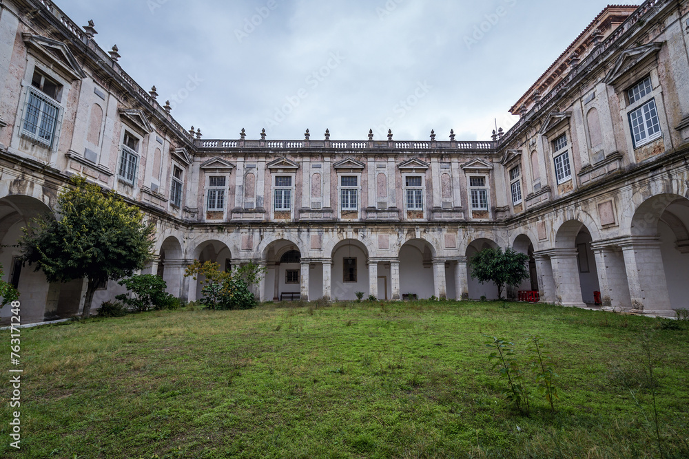 Courtyard of Graca Church and Convent in Graca area of Lisbon, Portugal Courtyard of Graca Church and Convent in Graca area of Lisbon, Portugal