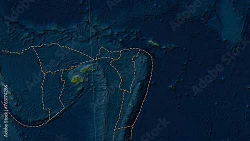 Niuafo'ou plate - boundaries. Satellite map