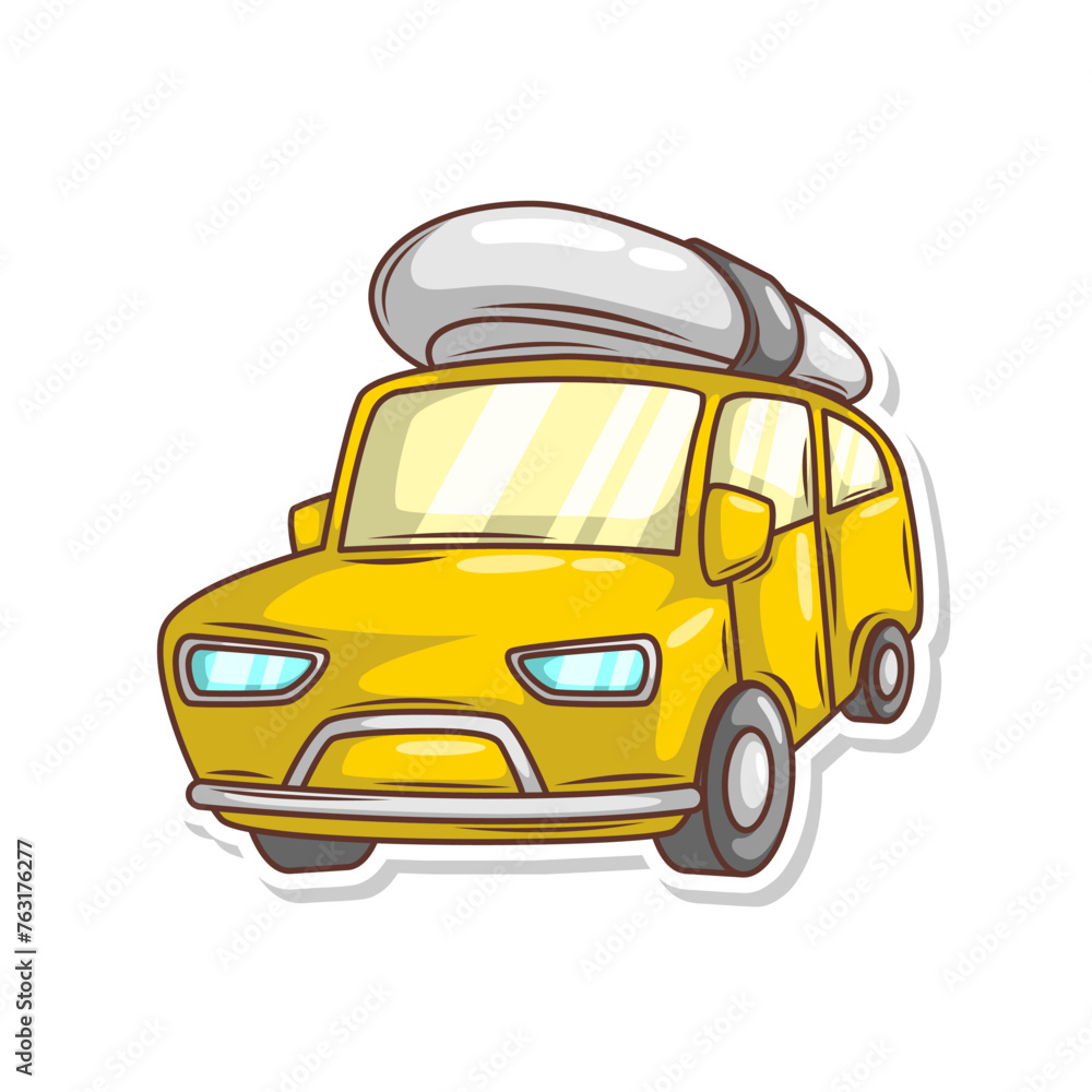 cartoon cute car transportation illustration art