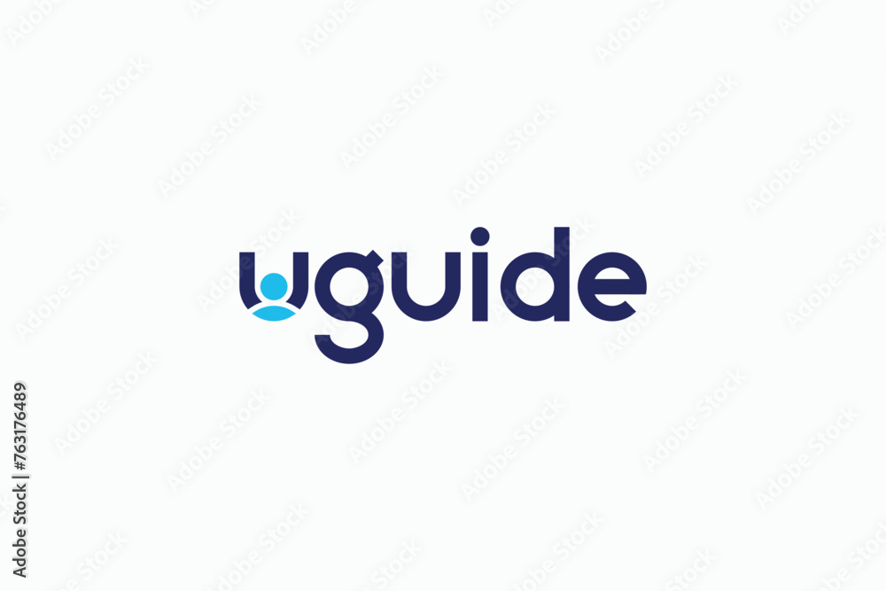 letter U with guide logo design template