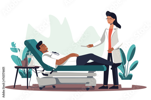 Doctors and nurses taking care of the patients healthcare concept