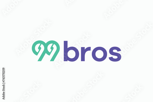 modern 99 bros logo design template photo