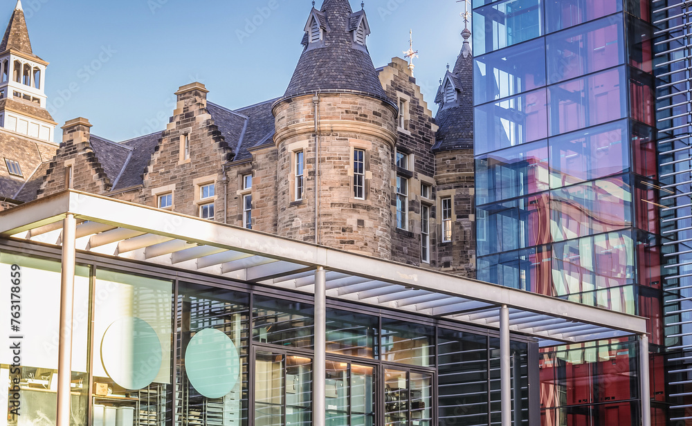 Buildings in Quartermile area, former Royal Infirmary in Edinburgh city, Scotland