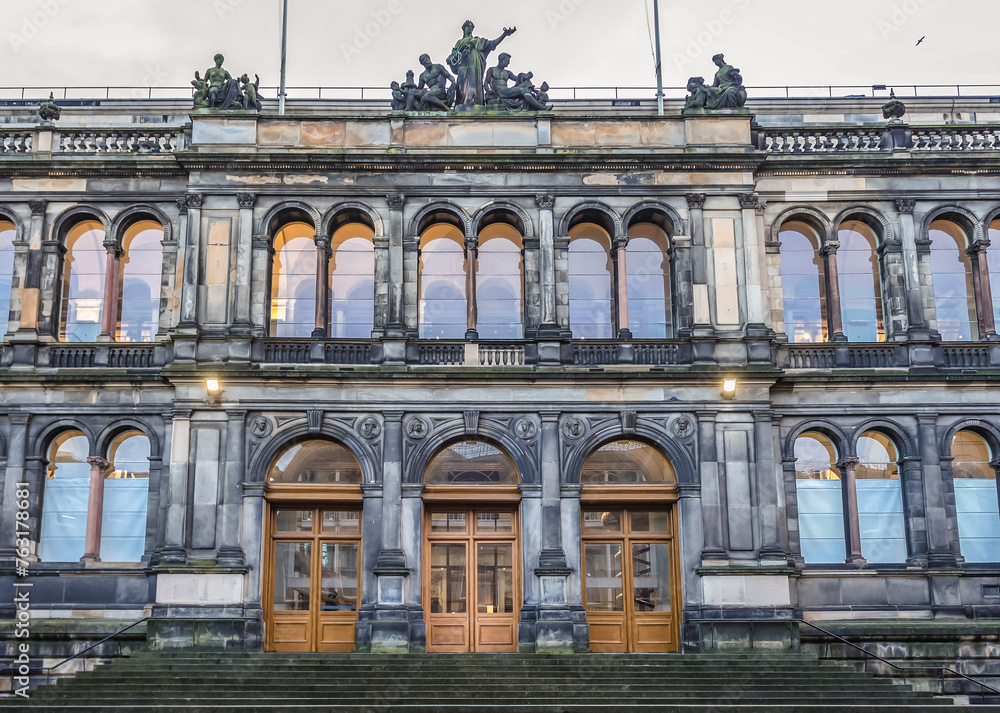 Exterior of National Museum of Scotland in Edinburgh city, Scotland