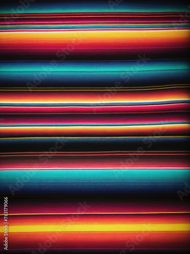 Photograph Of Colorful Mexican Blanket Background