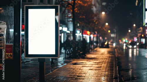 A street poster mockup for advertising campaigns AI generated illustration